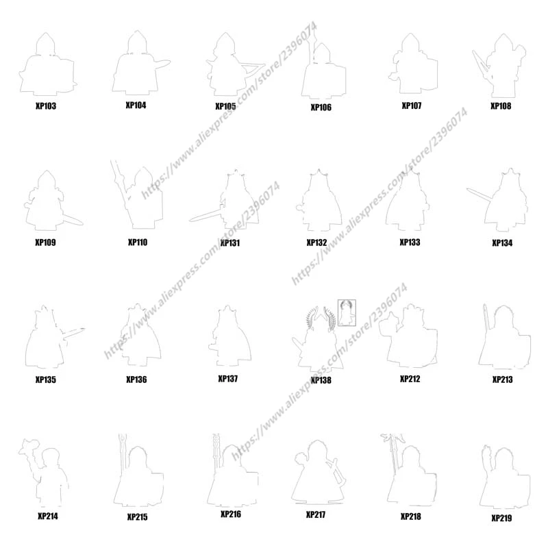 Pojedynczy średniowieczny rycerz Gondor fontanna straż miecz lancerze figurki akcesoria klocki budowlane seria-104