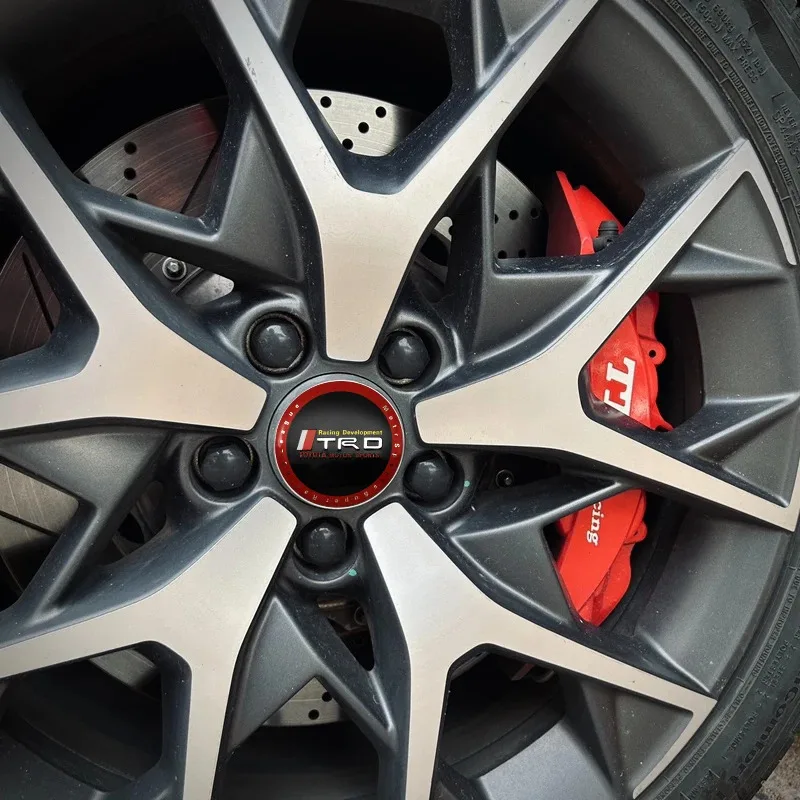 4Pcs 56mm 60mm Car Wheel Center Covers Tire Hub Caps Emblem Stickers For Toyota TRD GR SPORT Avensis Prius Rav4 Auris Yaris Aygo view 6