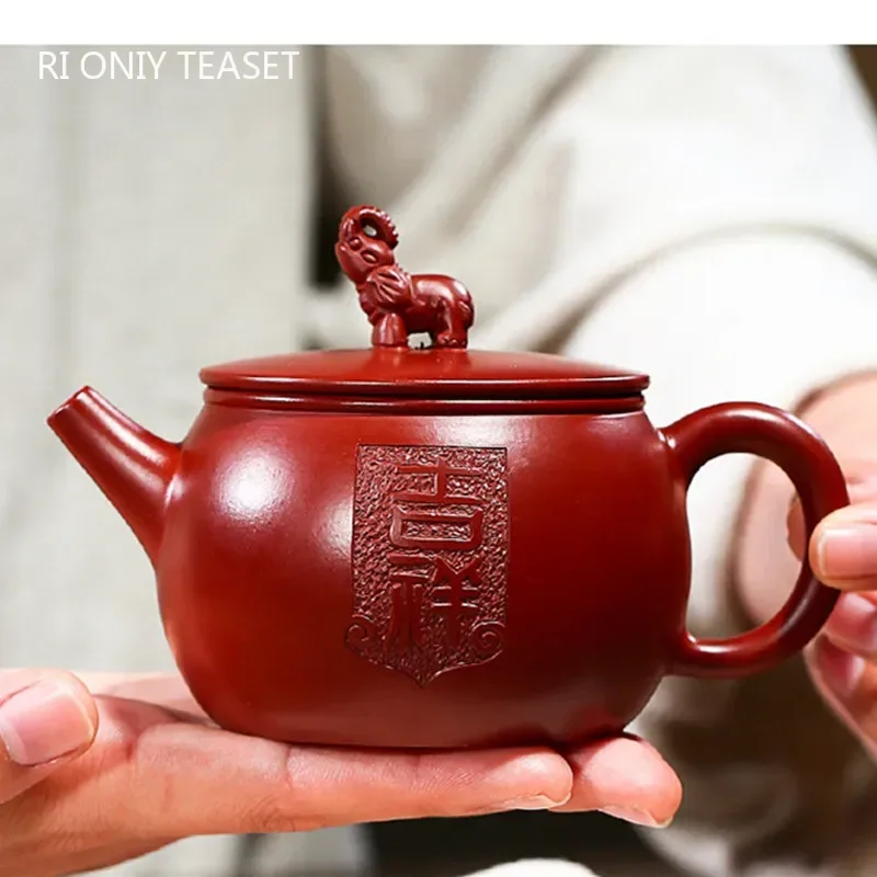 

230ml Creativity Chinese Yixing Purple Clay Teapots Kettle Handmade Raw Ore Dahongpao Mud Tea Pot Zisha Tea Set Teaware Gifts