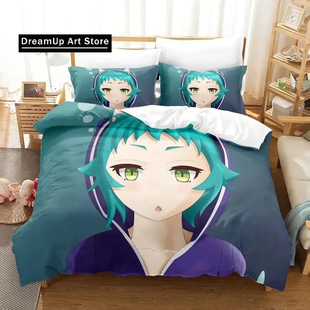 3D Printed Anime Yuuna Haunted Hot Springs Bedding Set Single Twin Full Queen King Size Bed Set Adult Kid Bedroom Duvet cover Se