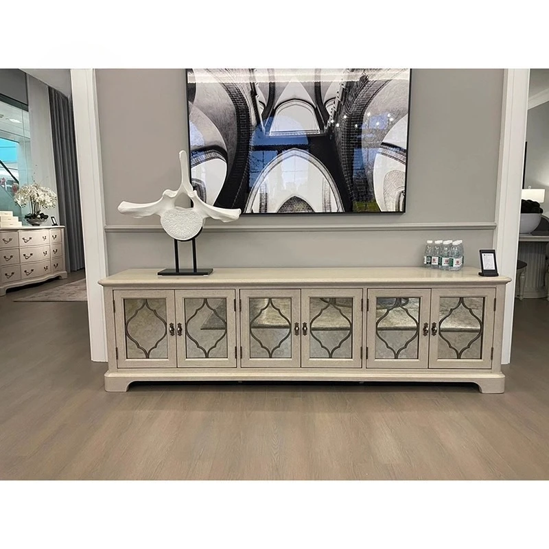 

Североамериканский сельский ретро-телевизор из цельного дерева, европейский белый старый низкий шкаф, французский дубовый шкаф для телевизора, комбинация журнального столика