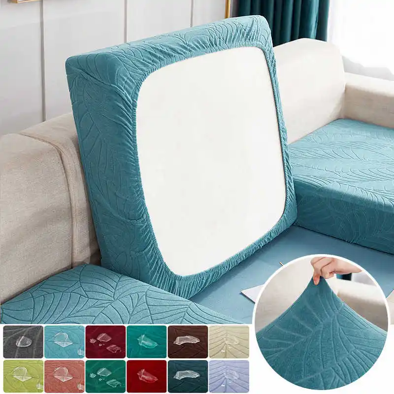 Waterproof Leaves Jacquard Sofa Cover Four Seasons Universal Sofa Mattress L-shaped Corner Couch Slipcovers