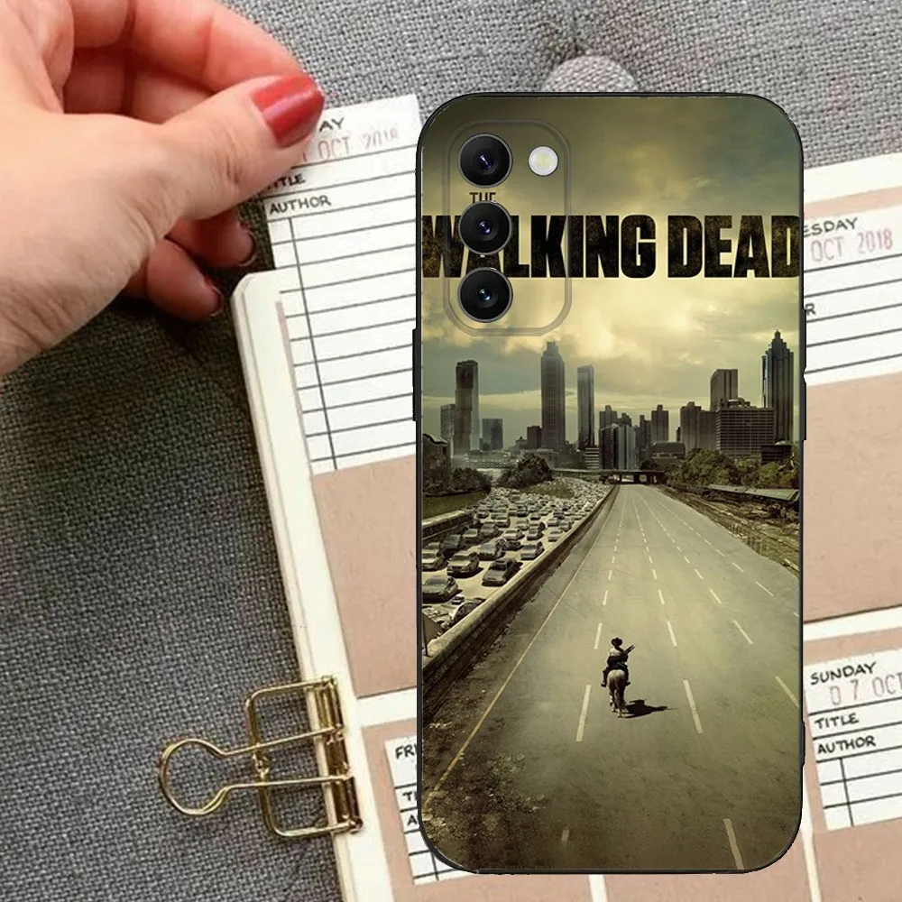 The Walking Dead Phone Case For Samsung S24,23,23,22,30,21,10,9,Note20 Ultra,Lite,Ultra,5G,Plus,FE,Black Soft Case