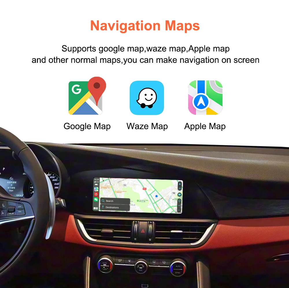 Bonroad Wireless Carplay Android Auto OEM Upgrade Decoder Box für Alfa Romeo Stelvio & Giulia 2017-2020 Airplay Mirror Link – Detail 9