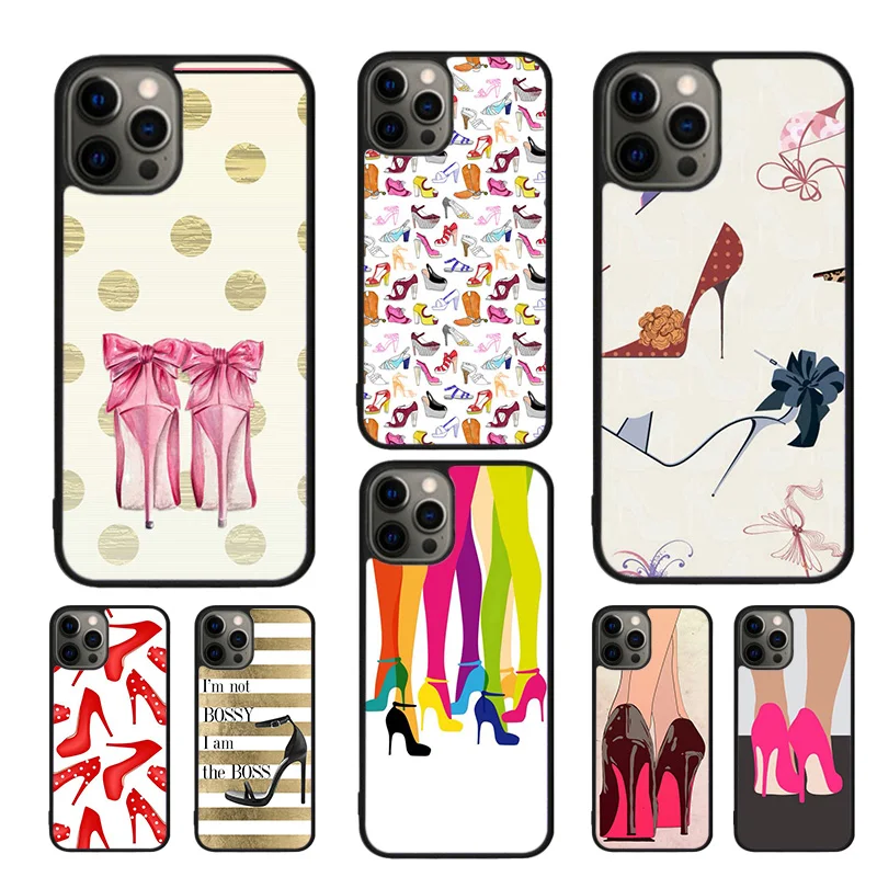 Fashion High heels Girl Mobile Phone Cases Cover For iPhone 16 15 14 12 13 mini 11 Pro MAX apple 6 7 8 Plus SE2020 Coque