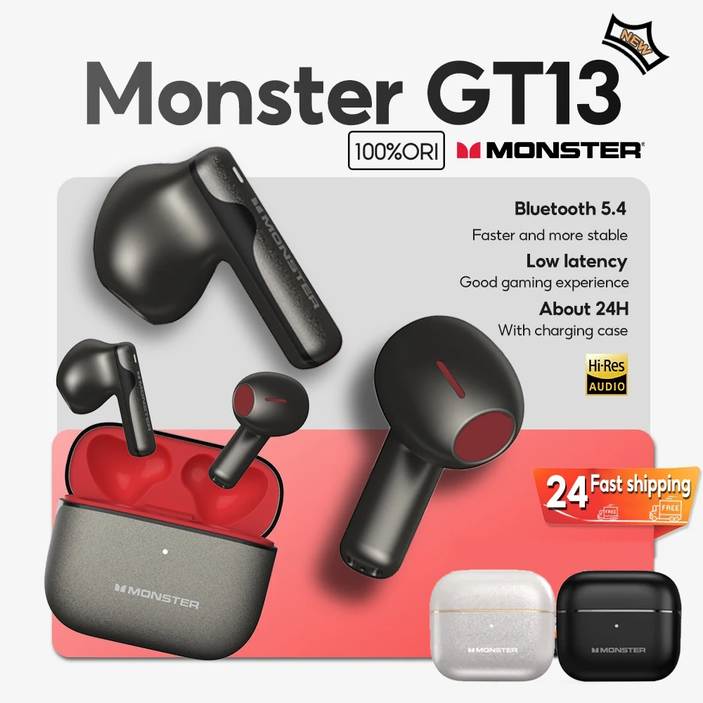 جديد الوحش GT13 TWS سماعة لاسلكية تعمل بالبلوتوث سماعات الألعاب الحد من الضوضاء سماعة HiFi عالية الدقة جودة الصوت سماعات أذن رياضية