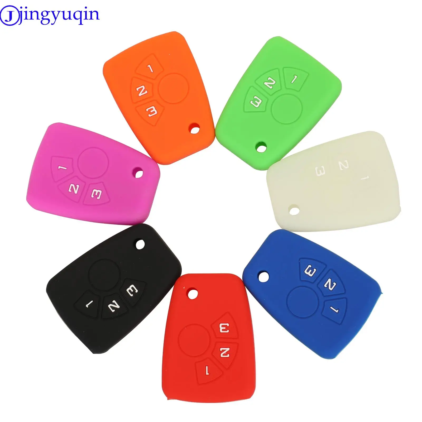 Jingyuqin Styling Remote Car Key Fob Silicone Case Cover Protector For Chevrolet Cruze Spark Onix Silverado Volt Aveo Sonic 4BTN