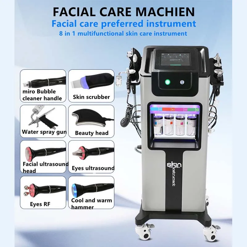 2023 New Multifunctional Facial Treatment Machine Hydro Oxygen Facial Machine Hydration Facial Microdermabrasion Skin Lifting CE