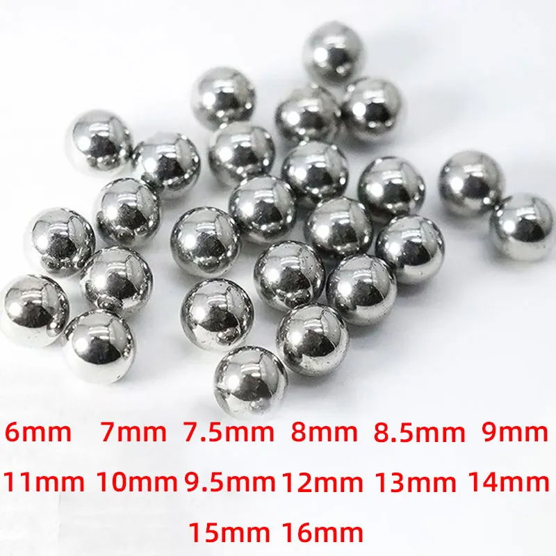 

Tbelix 10-100PCS Solid Smooth Bearing Steel Ball Spherical Bead Ball External Diameter 6-16mm