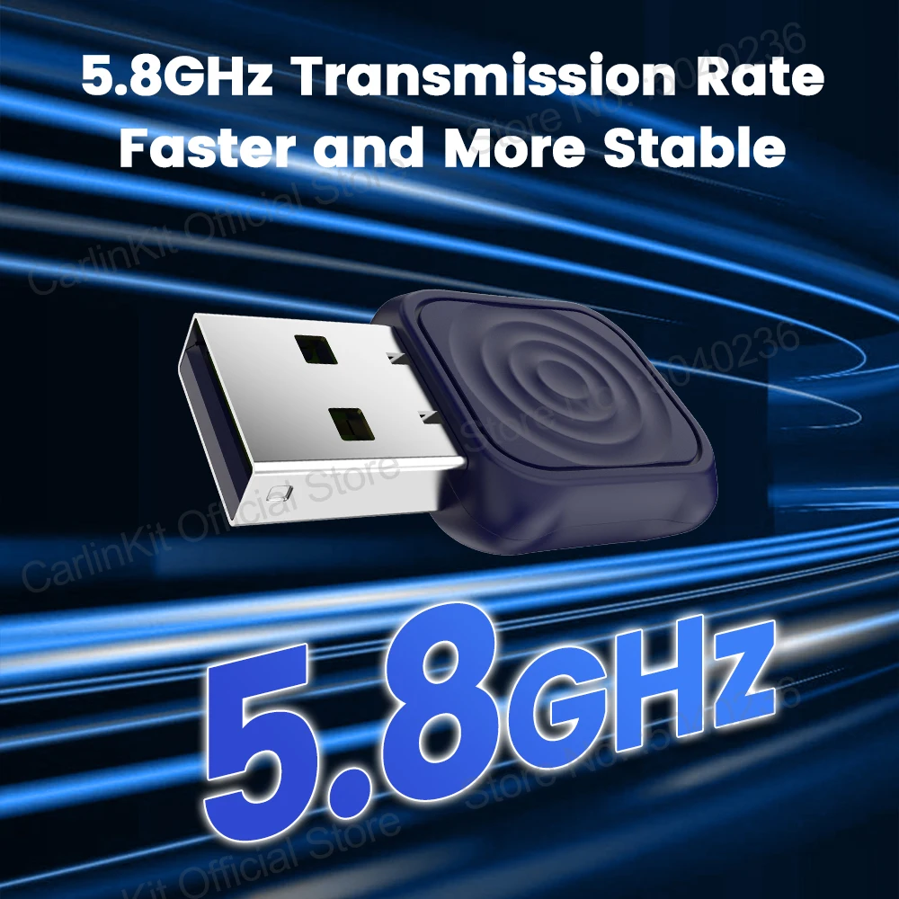 CarlinKit 5.0 محول لاسلكي صغير للغاية CarPlay Android Auto لتوصيل السيارة OEM والتشغيل واتصال تلقائي بلوتوث WiFi #4