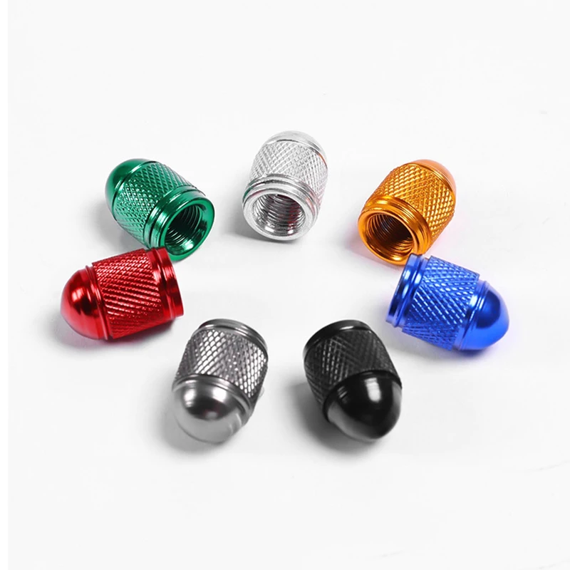 4/8pcs Aluminum Alloy Car Wheel Tire Valve Caps Bullet Tyre Valve Cap Motorcycle Bike Tire Rim Stem Cover Dust Proof Nipple Caps