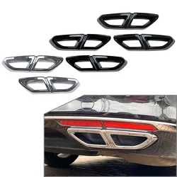 2x Rear Exhaust Muffler Tail Pipe Cover Trim ABS Decorative For VW Passat B8 2016 2017 2018 2019 Car Exterior Accessory