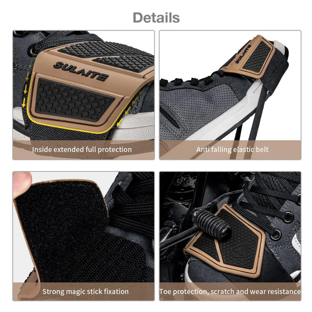 1-2Pcs SULAITE Motorcycle Shift Pad Gear Shoe Wear-resistant Lightweight Boot Protector Adjustable for Riding Moto Accessaries