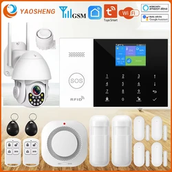 Sistema di allarme di sicurezza domestica, kit allarme WiFi+GSM 2G con avviso APP telefono, sensore porta/finestra, telecomando per casa, appartamento