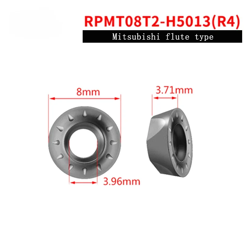 NEW R4 R5 R6 round blade RPMT08T2 RPMW1204 RPMW1003 blade H5013 for processing hardness hrc20-48 degrees ordinary steel