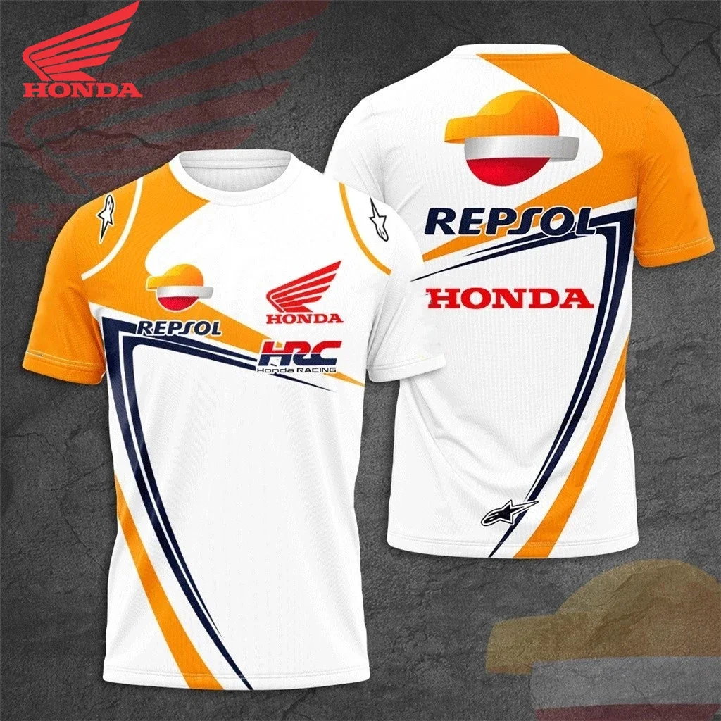 

Мужская футболка Honda Riding Motorcycle Jersey Team, быстросохнущая дышащая уличная футболка с коротким рукавом, повседневная одежда, футболка с короткими рукавами