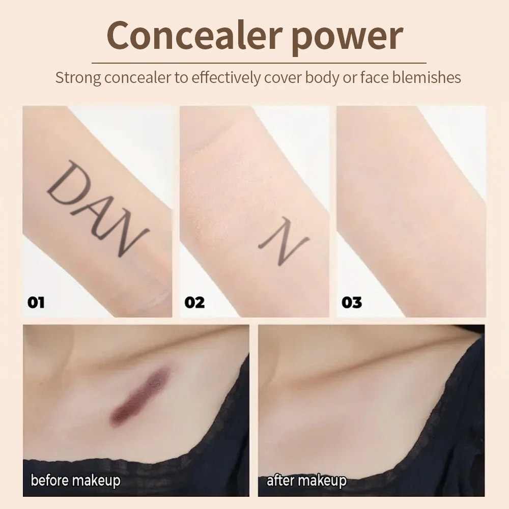 1PC concealer liquid foundation, waterproof and sweat proof, lasting, completely invisible acne marks and dark circles