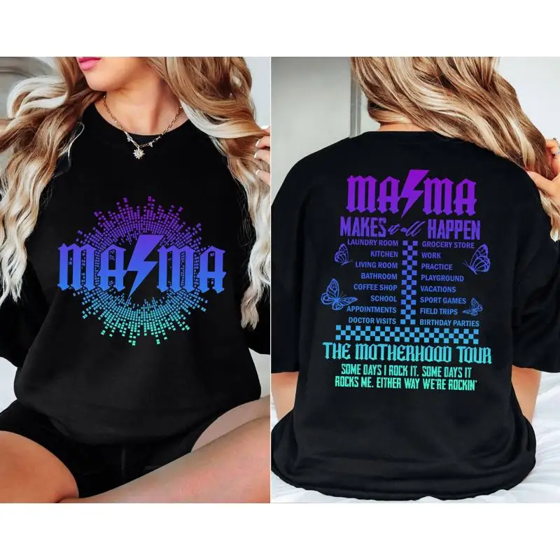 

Motherhood T Shirt Some Days I Rock IT Mama Lighting Bold Funny Tour Mother's Day Skeleton