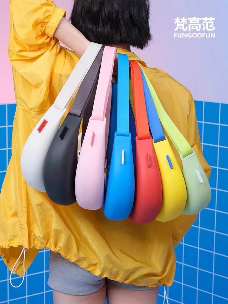 Fungoofun Waterproof Dumpling Crossbody Bag Unisex Summer Casual Shoulder Bag