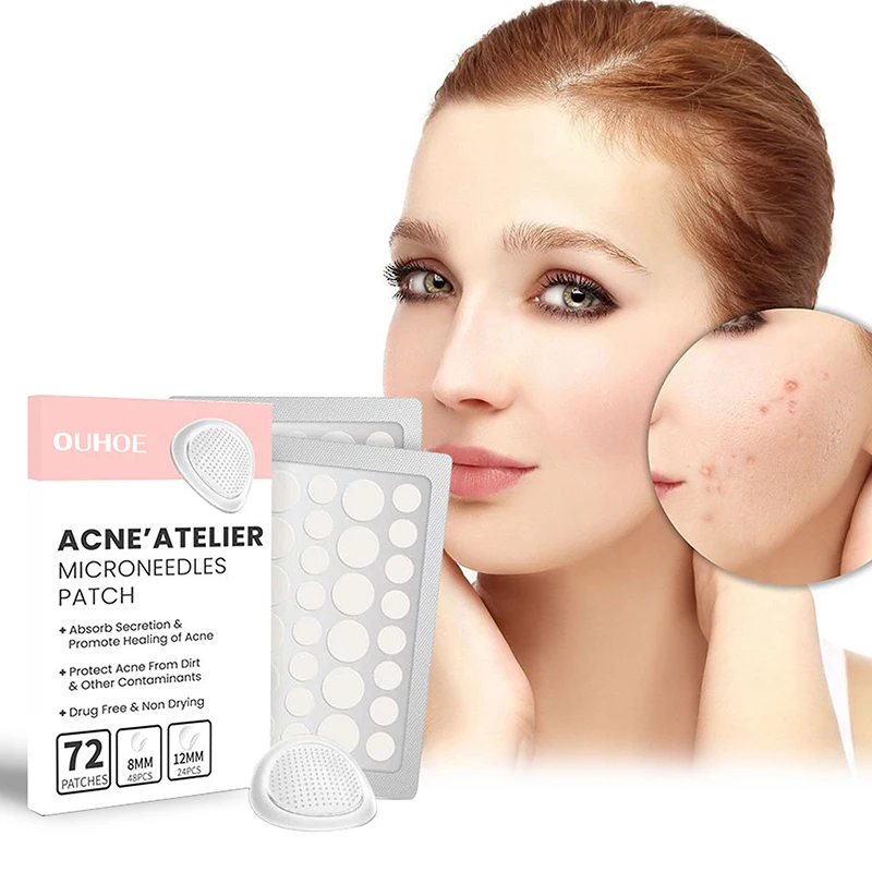 72 pçs espinha remendo invisível acne remoção cuidados com a pele adesivos corretivo rosto ponto beleza maquiagem ferramentas
