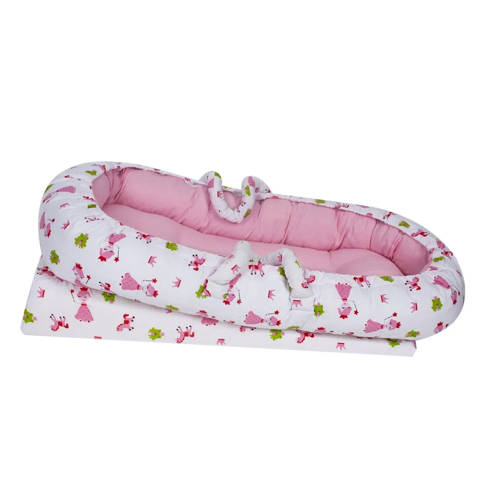 Pink Princess Patterned Mother So Baby Bed