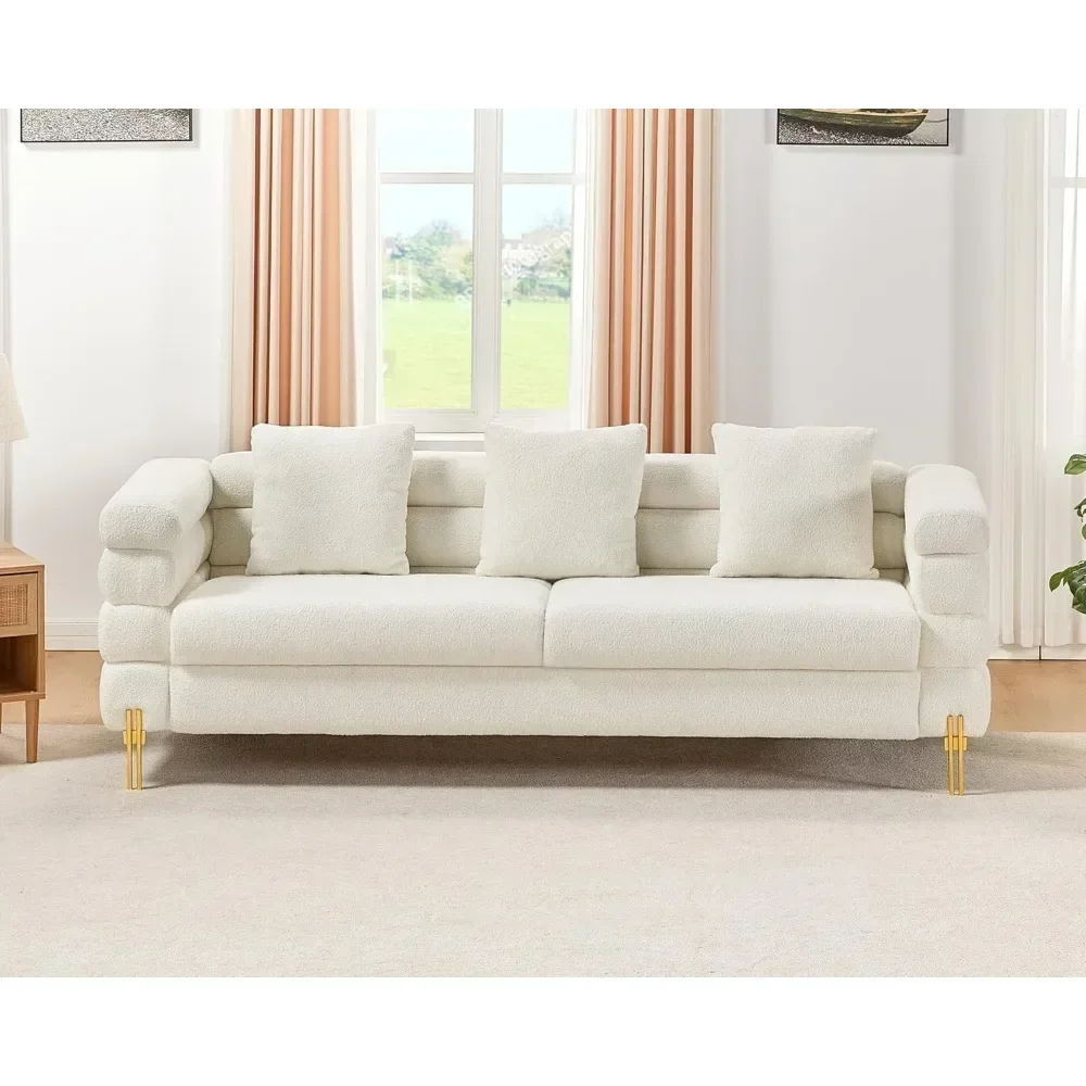 

Modern Sofa Couch, 24''Extra Deep Seat Sectional Sofa for Living Room, 85 inch Oversized Sofa, 3 Seat Sofa