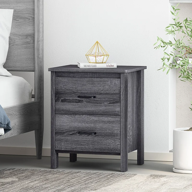 

Modern Nightstand, Drawer and Storage Drawers, Thickened Water-resistant Wood Board, Side Table for Bedroom, Tall Night Stand