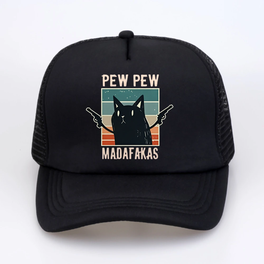 

Fashion Funny Pew Pew Madafakas Printed baseball cap Women Summer Casual Adjustable Adult Sport Mesh breathable caps