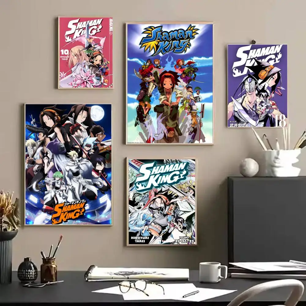 Anime S-Shaman K-King Linen Canvas Poster Wall Art Prints for Living Room Bedroom Office Home Decoration Gift