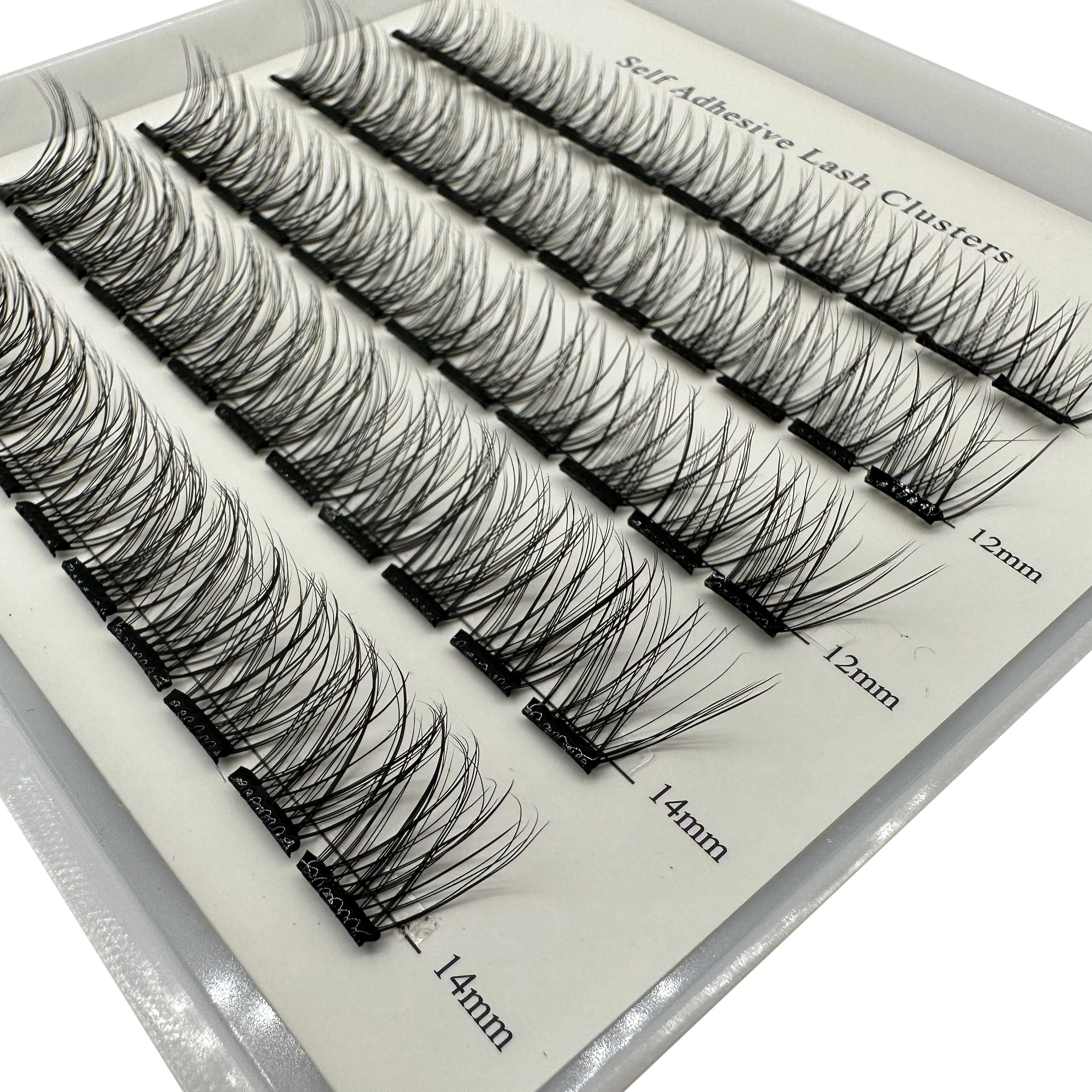 Bänder, Wimpern, selbstklebende Cluster-Wimpern, zum Aufdrücken, kein Kleber erforderlich, vorgebunden, wiederverwendbar, leimlose Verlängerung, wasserfest, privates Logo – Detail 6