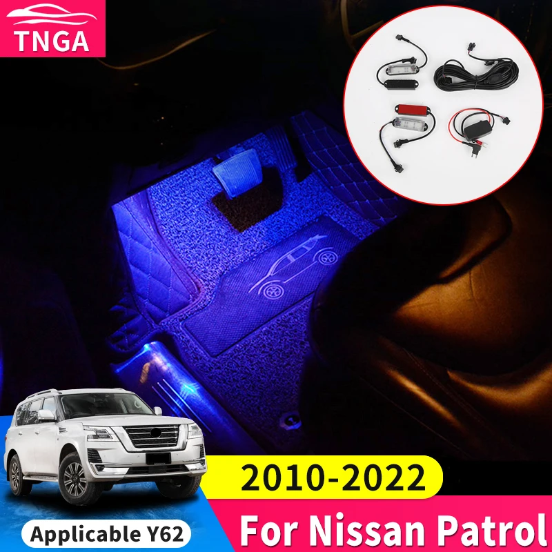 For Nissan Patrol Y62 2010-2022 2021 2020 2019 Interior Modification Accessories，Decoration Atmosphere Light, Bottom Foot Light