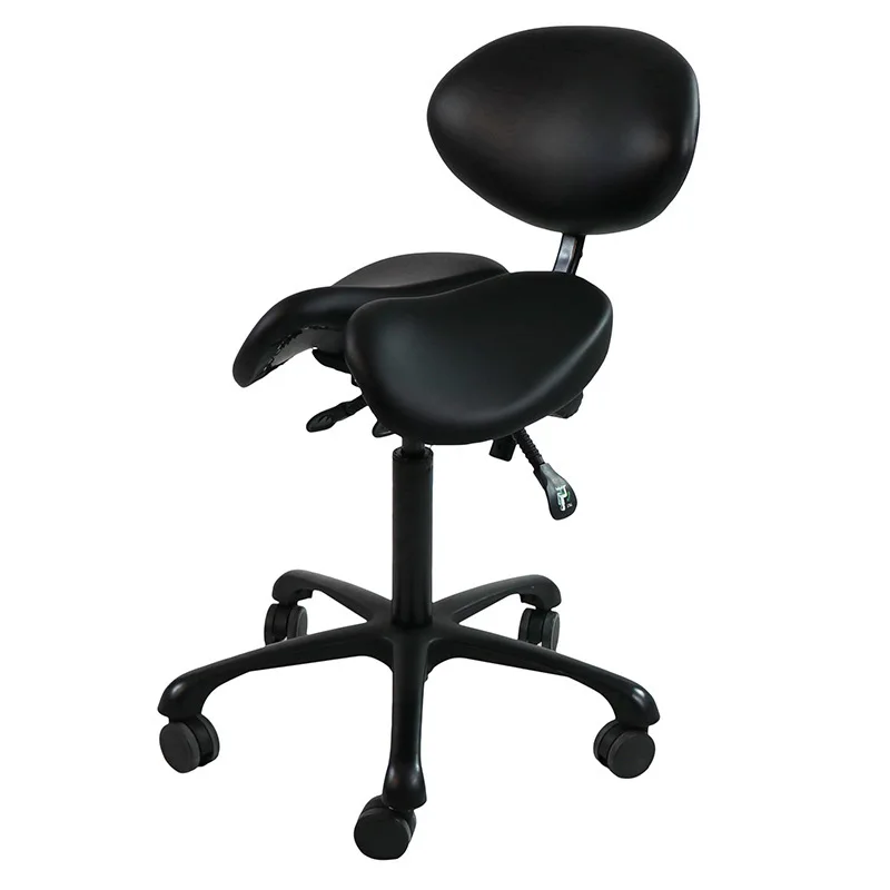 Adjustment Saddle Barber Chair Ergonomic Hairdresser Master Lifting Rotating Makeup Chair on Wheels Silla Salon Furniture AA