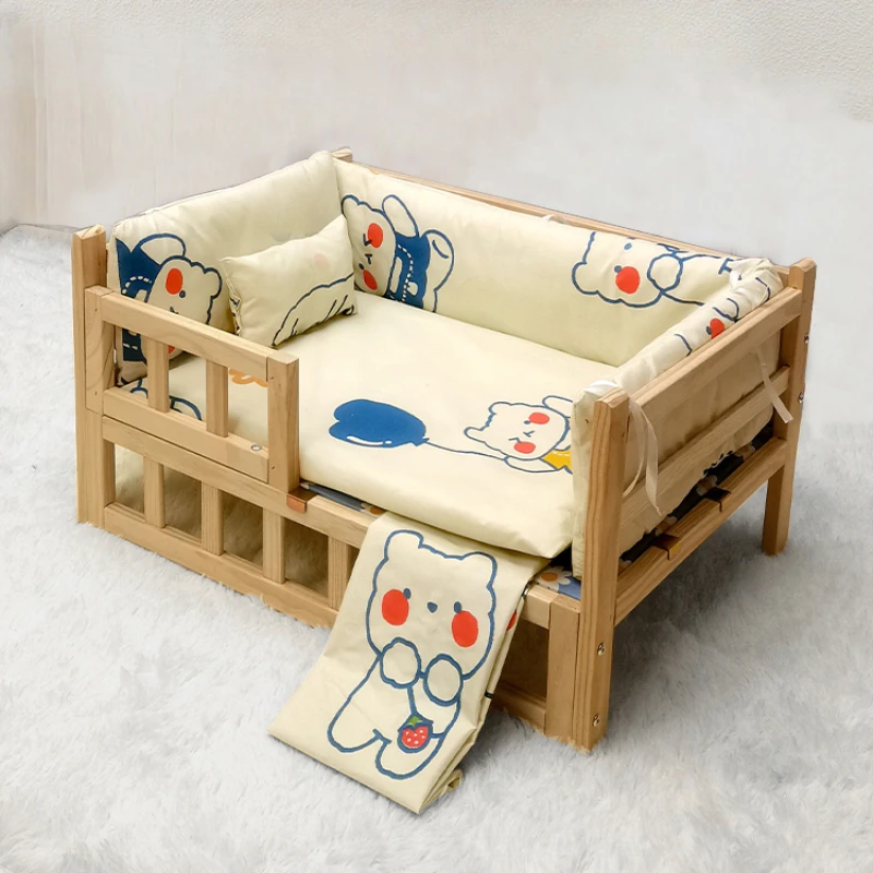 Off the Ground Solid Wood Pet Bed Four Season Universal Dog Bed Small to Large Teddy Bed at Special Price