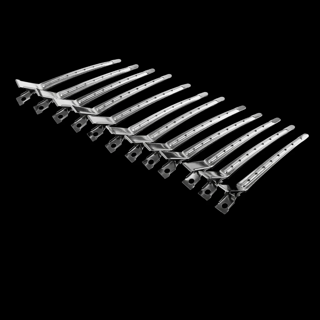 Hair Sectioning Clips Stainless Steel Barber Accessories Professional Hairdressing Clip for Salon Hair Styling and Home