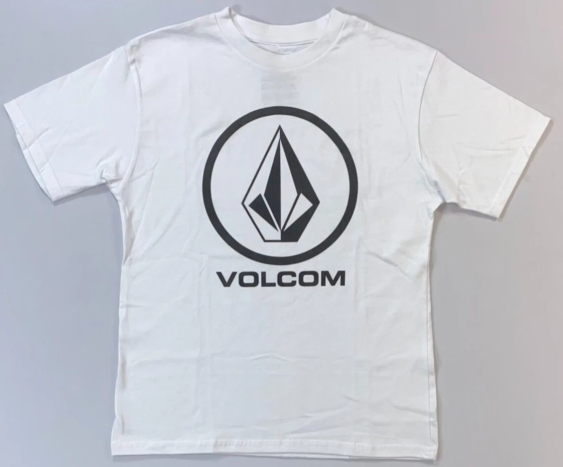 Pop Boy's Big Youth Volcom 100% Cotton T-Shirt Graphic Cotton T-shirt High-end Luxury Unisex Style Both of Men and Women
