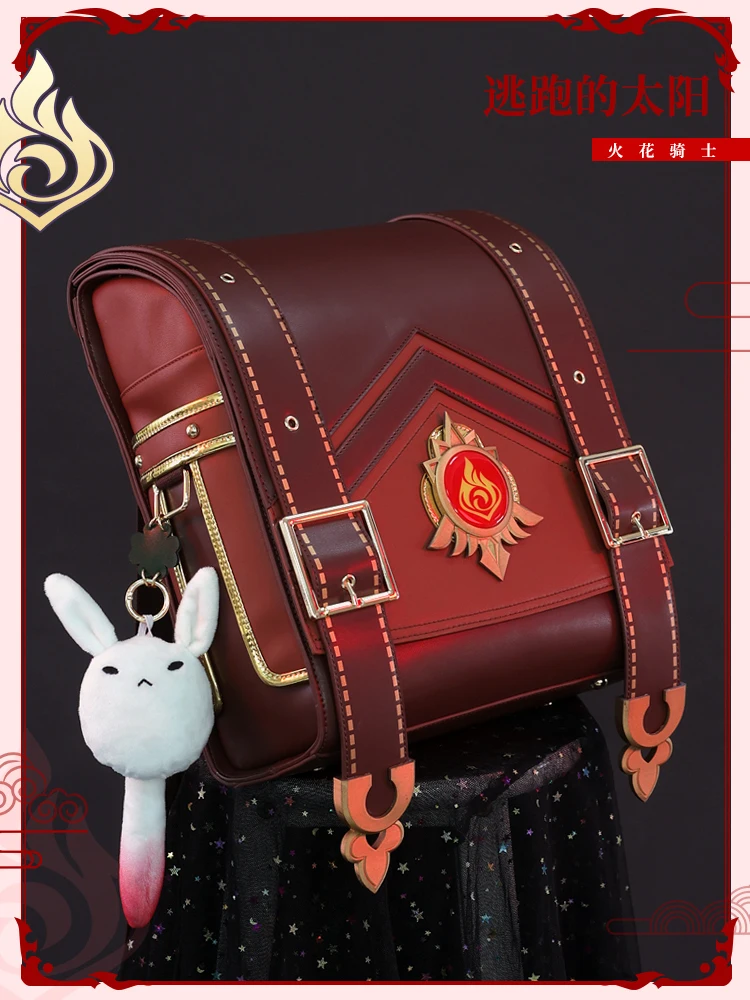 

Anime Genshin Impact Klee Spark Knight Girls Backpack Fashion Lolita Bag Cosplay Gifts Prop Cute PU Leather Shoulder Bags