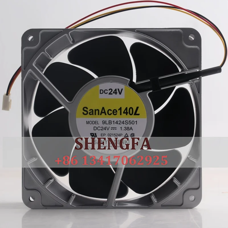 

Новый 9LB1424S501 оригинальный San Ace140L DC24V 1.38A 14050 алюминиевая рама большой объем воздуха охлаждающий вентилятор