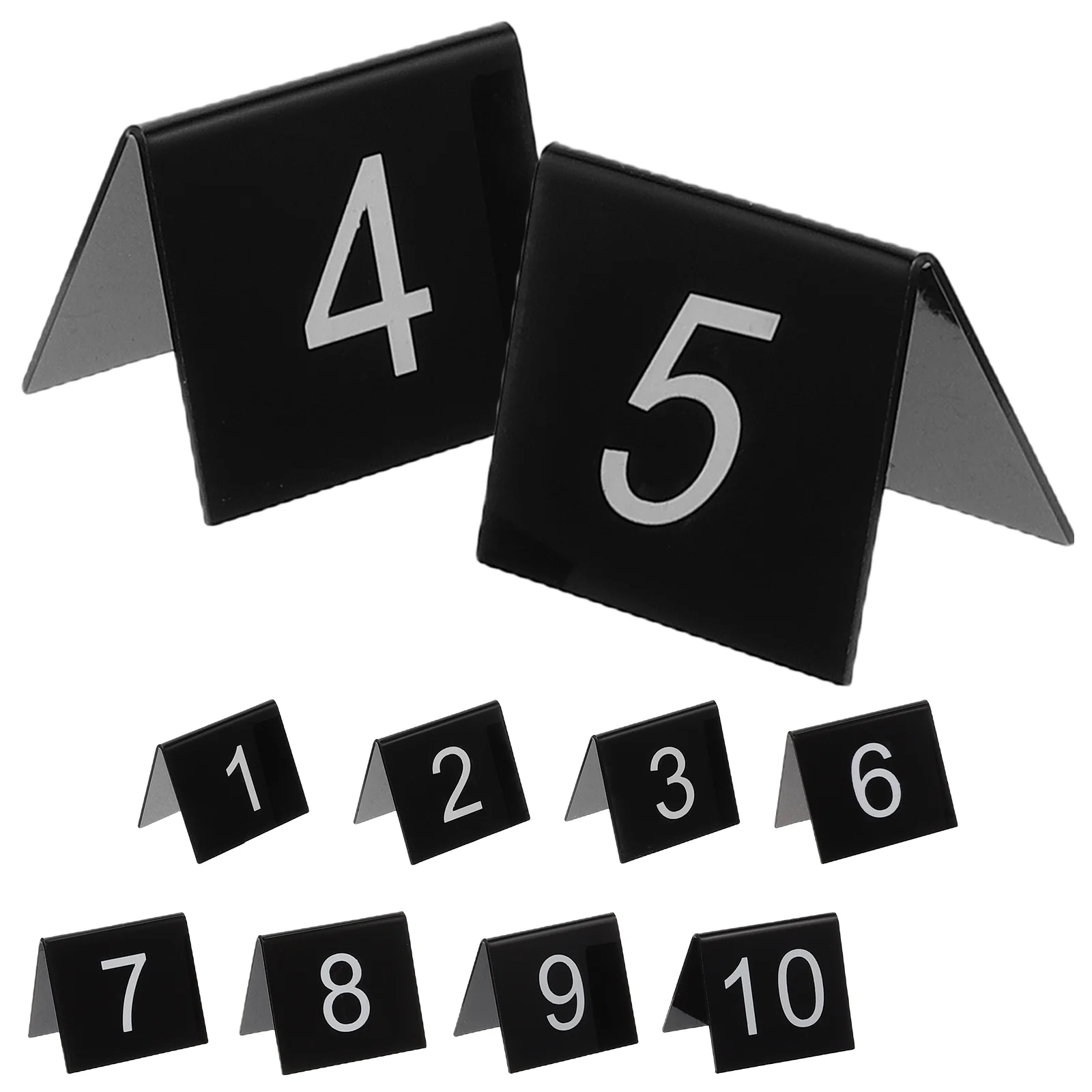 10 Pcs Triangle Table Cards Evidence Numbers Signs Stickers Crime Scene Decorations Kit Marker for Markers Dinner Party