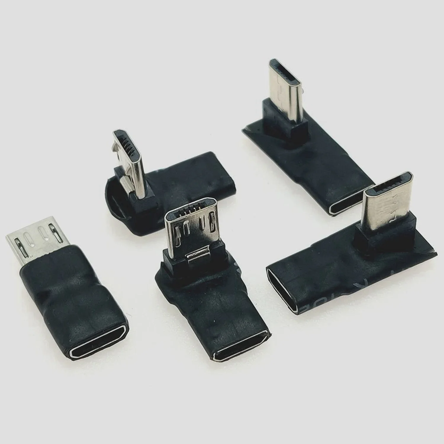 UP/DO/LE/RI Mini/Micro USB Type A ذكر إلى Micro USB B أنثى 90 درجة محول الزاوية اليسرى