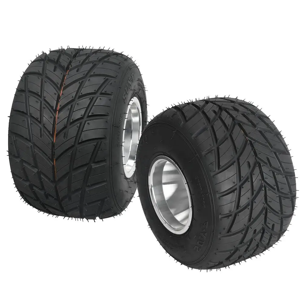 

Rear Go Kart Tires with 3 holes Rims, 2 Pcs Wheel Rain Tire 11x7.10x5, GoKart amp KartRacer Tire for Go Cart, Drift Trikes, Min