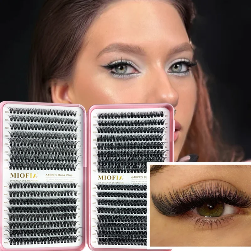 

640 clusters Mink false eyelashes 30D-60D high-capacity DIY Eyelash bundle Reusable Individual False Eyelashes Eyelash Extension