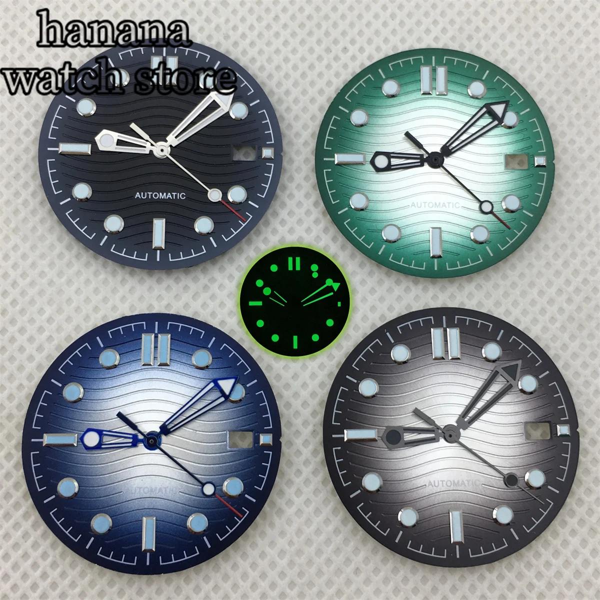 BLIGER 31mm Luminous Dial With Gradient black Blue Green Gray Color  Fit NH35 Automatic movement Men's Watch Modified Accessorie