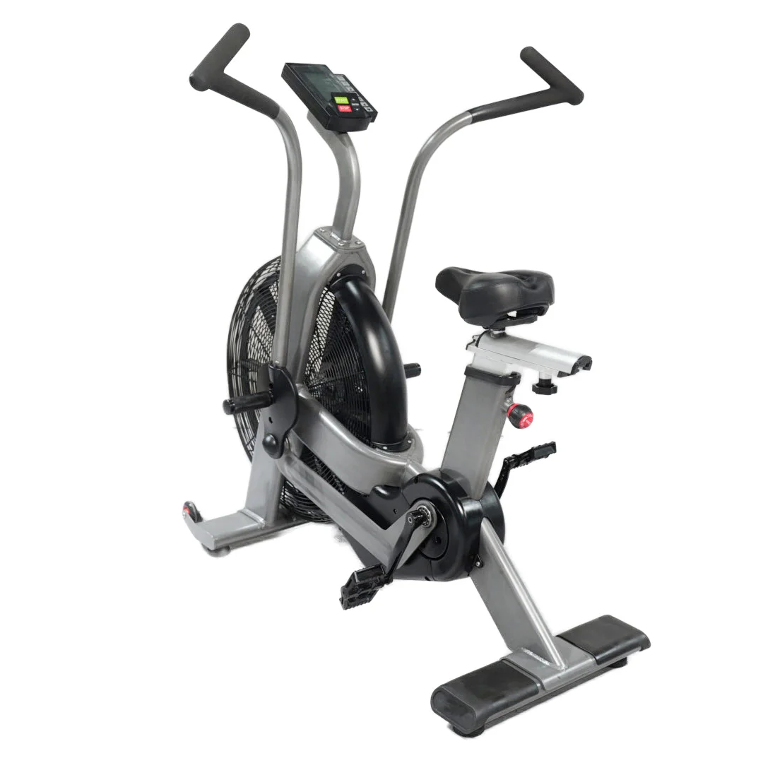 Bicicleta vertical plegable resistente al viento para gimnasio en casa, cadena de fitness y ventilador de cinturón para ejercicio