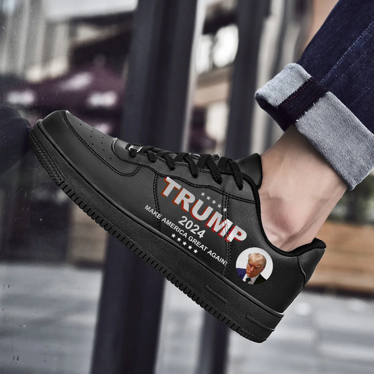 

Trump 2024 Shoes AF MAKE AMERICAN GREAT AGAIN Mens Womens Running Basketball Sports Flats Force Sneakers Lace Up Custom Shoe