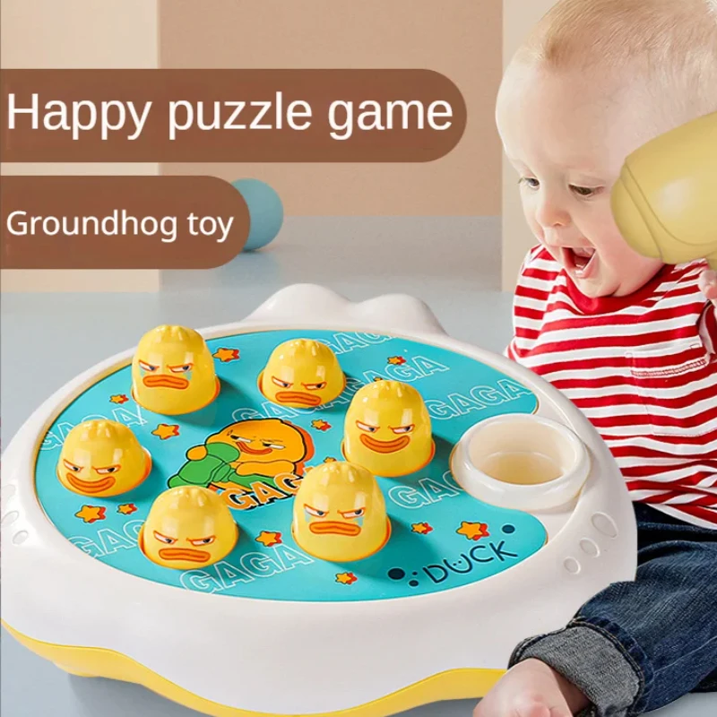 Cartoon Groundhog Montessori Baby Toys Toddler Educational Birthday Gift Animal Theme Knocking Game Parent Child Board Game