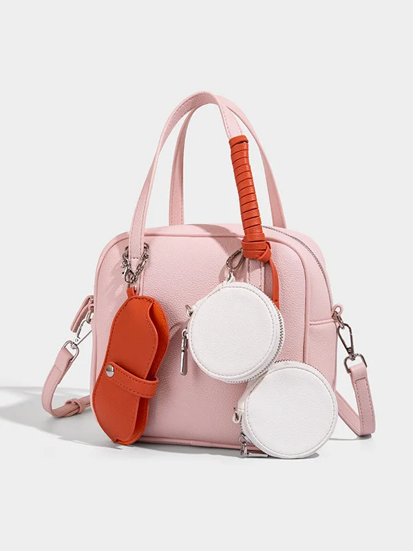 

Faionable Simple Women's Handbag Luxury Sensation Boston oulder Bag Small Square Bag Ele Commuting Sle Daily Use