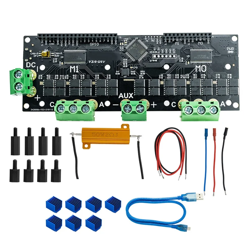 N88R FOC BLDC Dual Motor Controller MKS XDRIVE Xdrive3.6 Upgrade Kit, 56V For AGV-Servo, High-Precision Based On Odrv V3.6