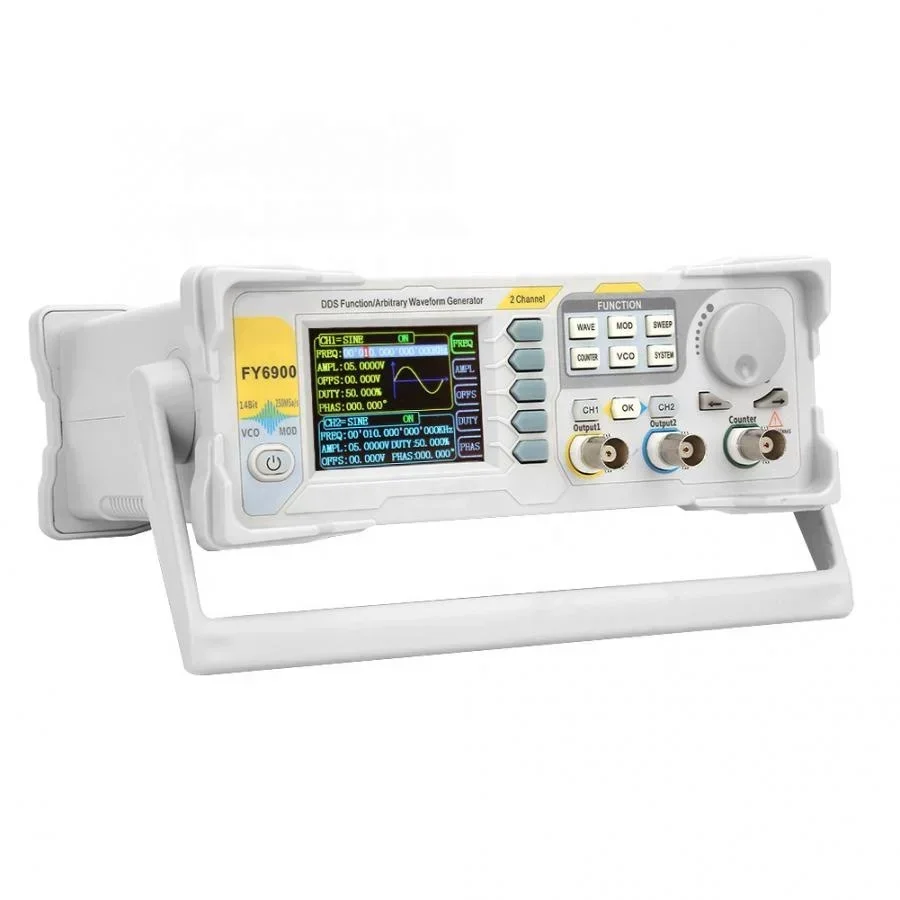 FY6900-60M Function Signal Generator High Precision Digital DDS Dual-channel  Signal/Arbitrary Waveform