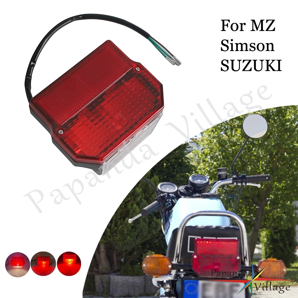 

Motorcycle License Plate Light Lamp 22pcs E15 Brake Tail Light For Simson SR50 S51 MZ ETZ 150/250/251/301 SUZUKI TS125/150/250