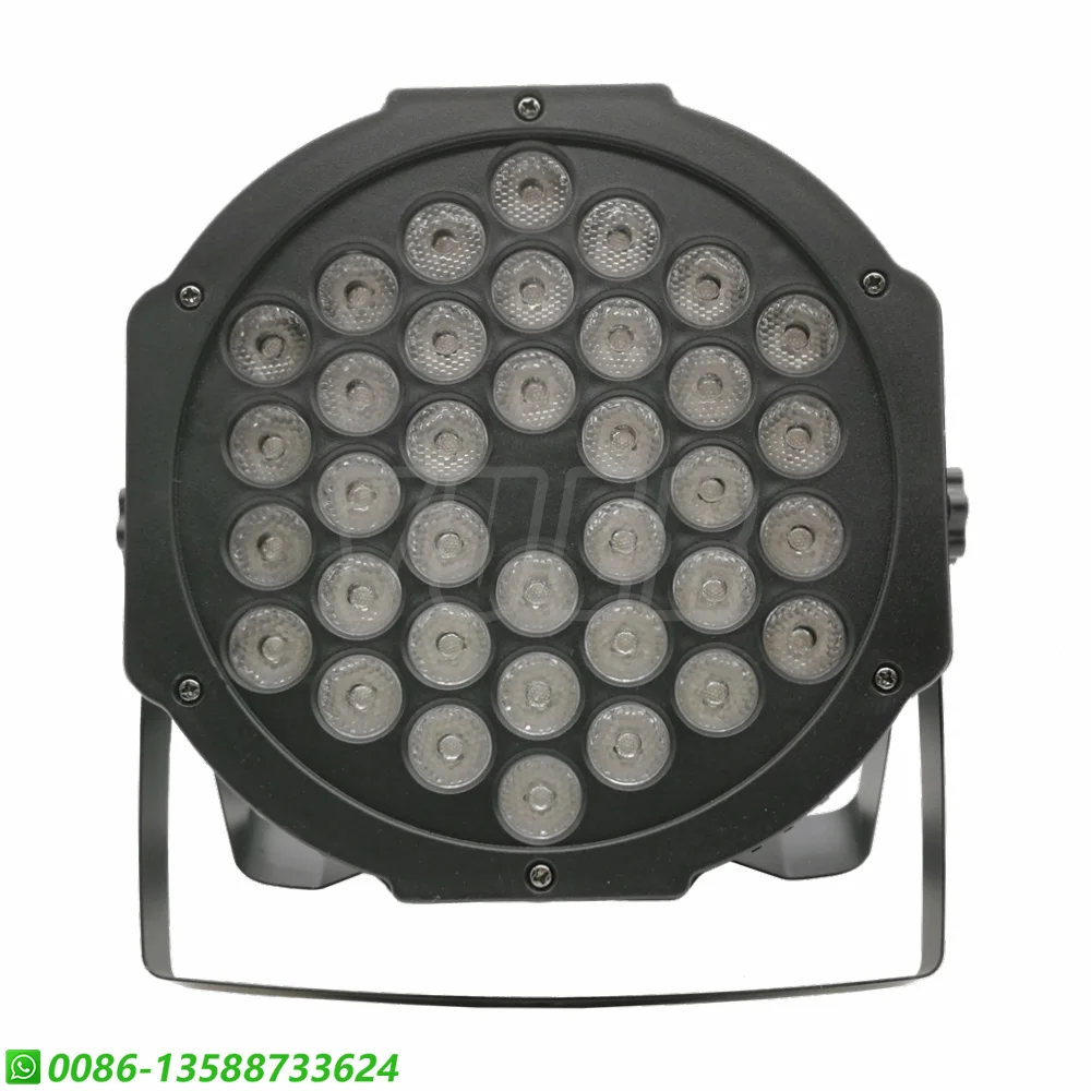 YUER-luz Par plana LED RGB de 36x3w, foco DMX con Control remoto, efecto estroboscópico de lavado para fiesta, discoteca, DJ, proyector de iluminación